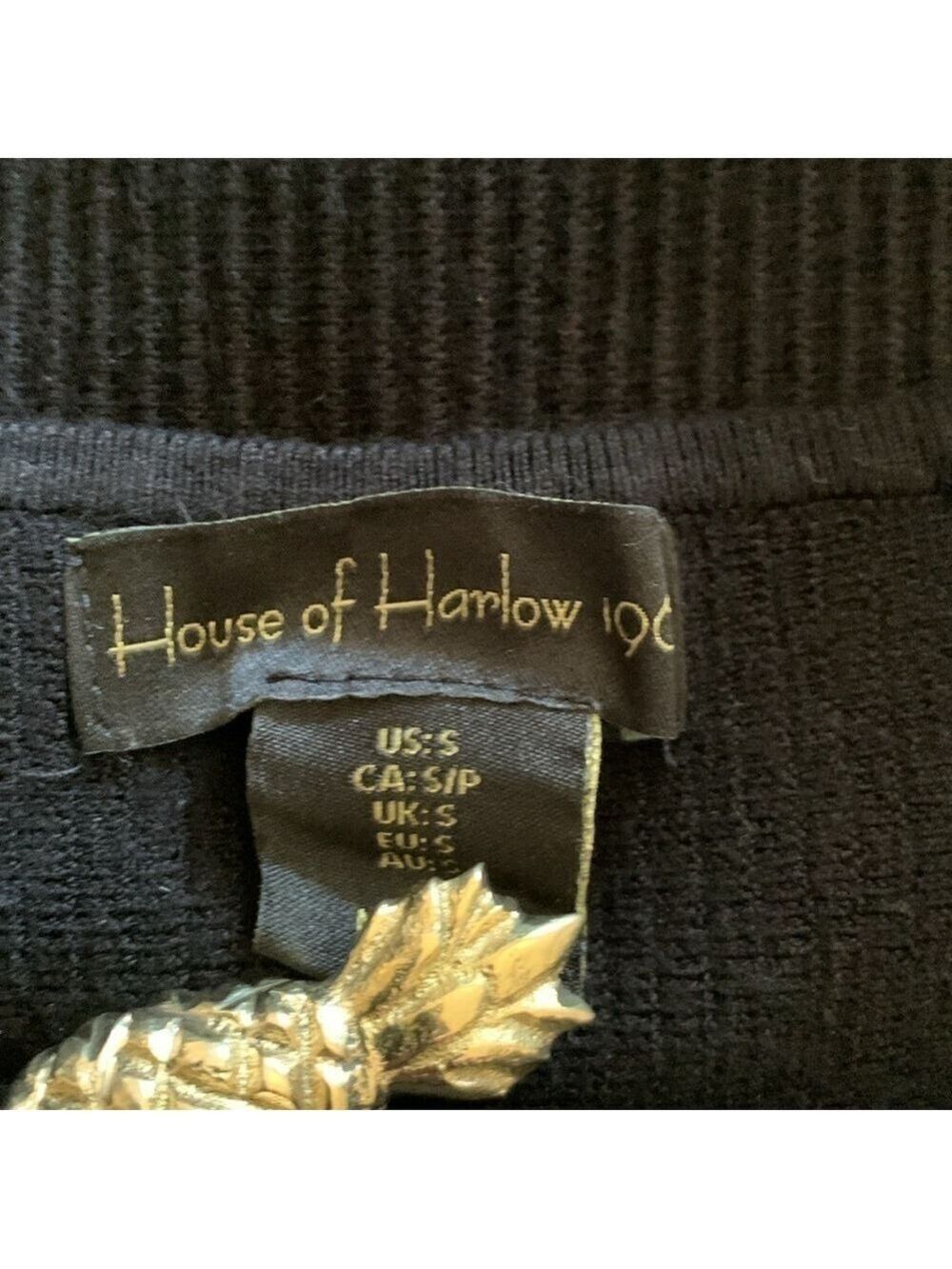 House of Harlow black ribbed knit spaghetti strap dress size S - Picture 7 of 8